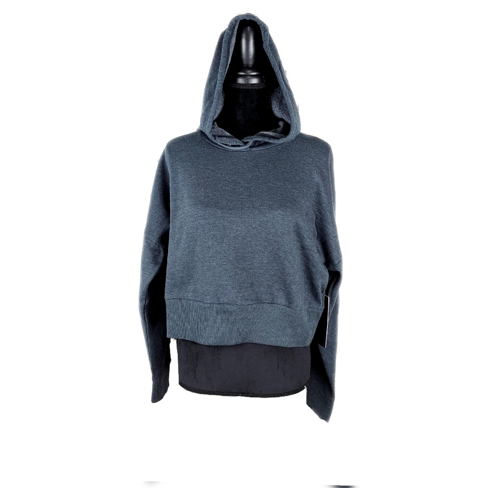 NWT 90 Degree by Reflex Women's Char Crop Hooded Sweatshirt - Picture 5 of 10